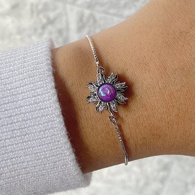 Pulsera sol rapunzel violeta - giratorio