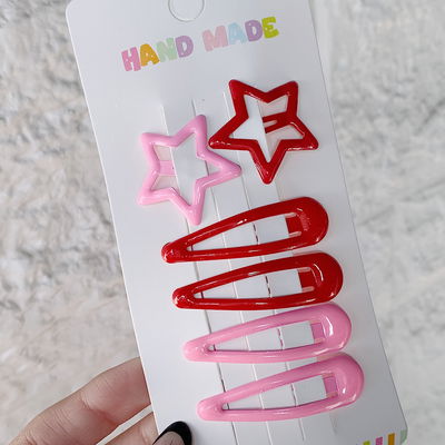 Pack de hebillas: rosa y rojo