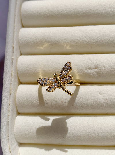 Anillo giratorio - libélula 