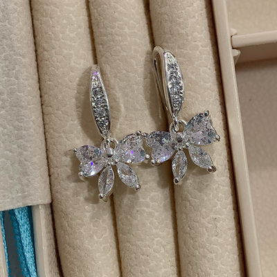 Aros moñito - blanco 