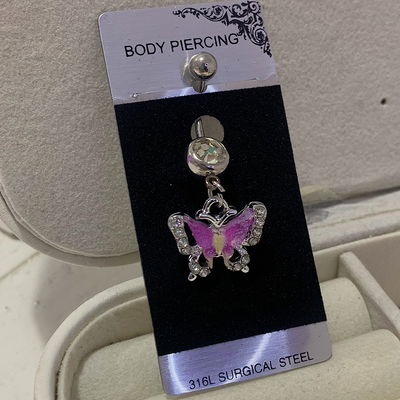 Piercing ombligo: butterfly / violeta