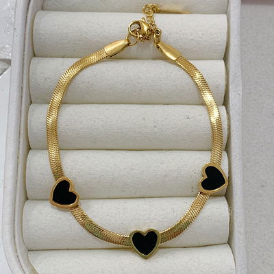 Pulsera heart: black