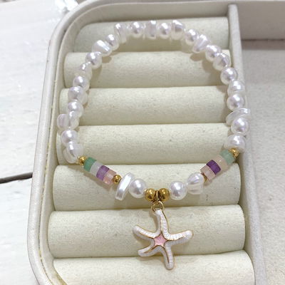 Pulsera estrella blanca