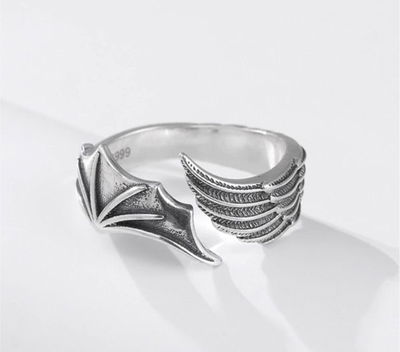 Anillo alas ángel y demonio