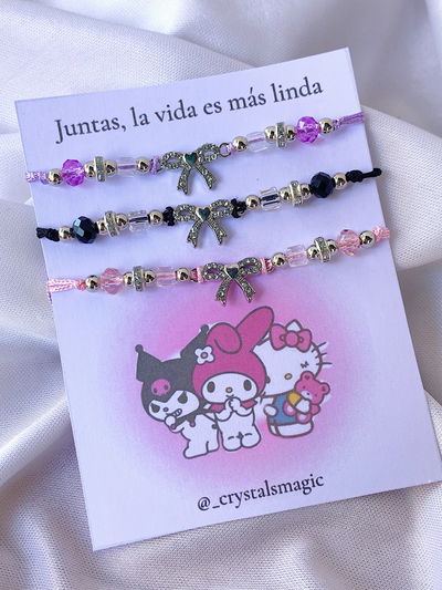 Pulseras x3 sanrio