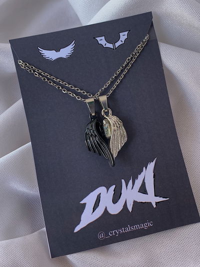 Collar alas ángel y demonio (imantado)