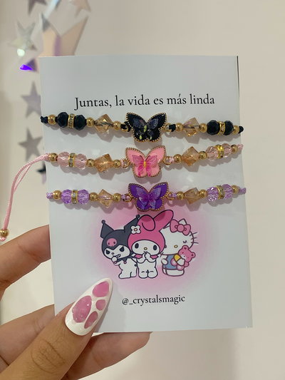 Pulseras x3 sanrio