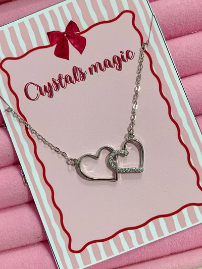 Collar doble corazon