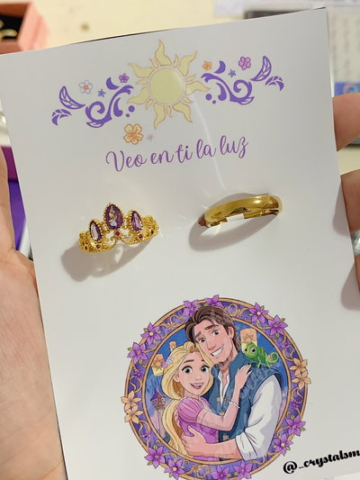 Anillos compartidos: Rapunzel corona dorada