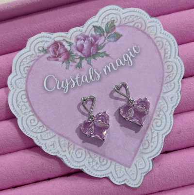 Aros Two Heart: plateado