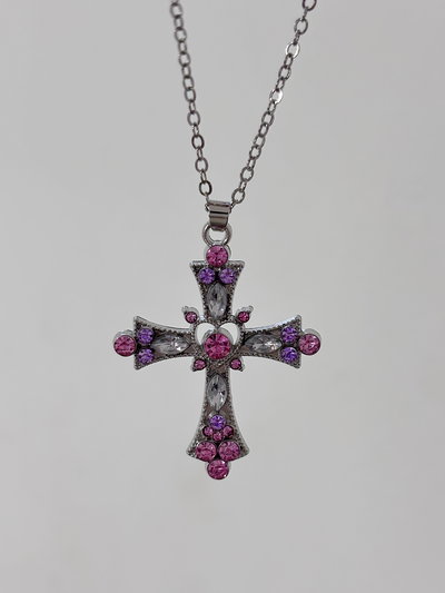 Collar cruz pink