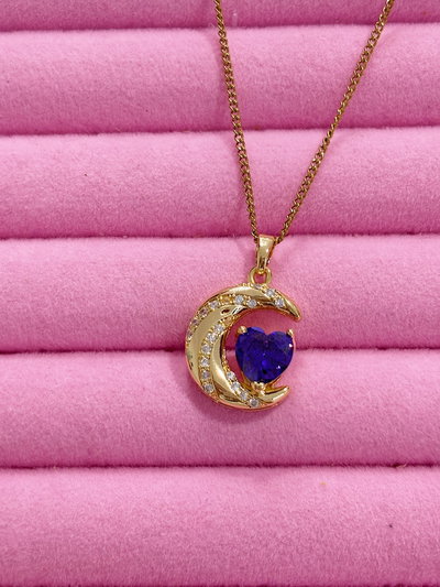 Collar lunita violeta  