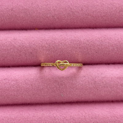 Anillo PROMO: mini corazón dorado