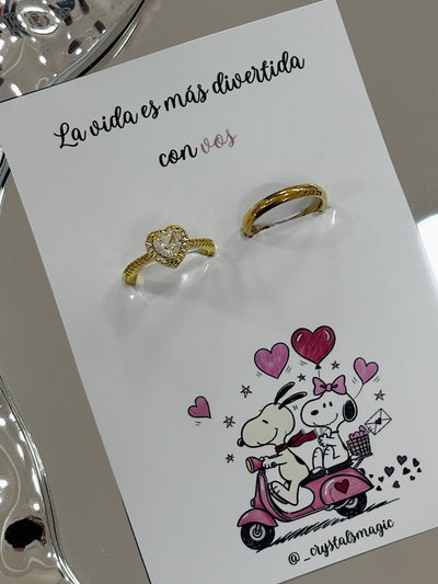 Anillos compartidos: Snoopy (Golden)