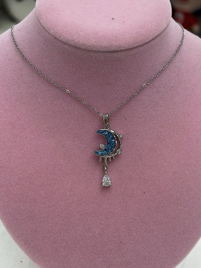 Collar Moon Blue: Silver 