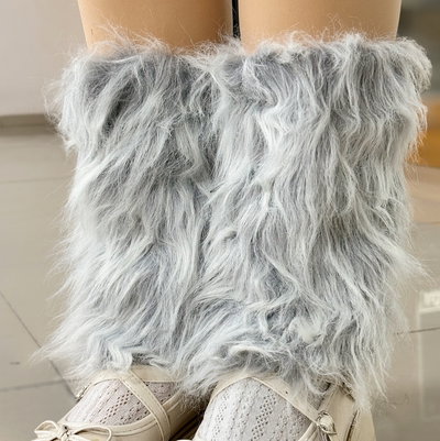 Polainas de peluche: gris