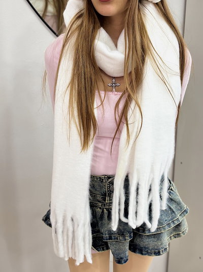 Bufanda nube: blanca  