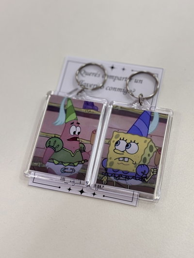 Llaveros Bob esponja y Patricio 