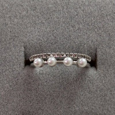 Anillo perlitas - regulable 