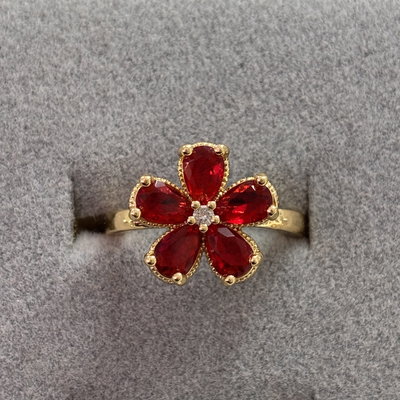 Anillo flor - regulable 