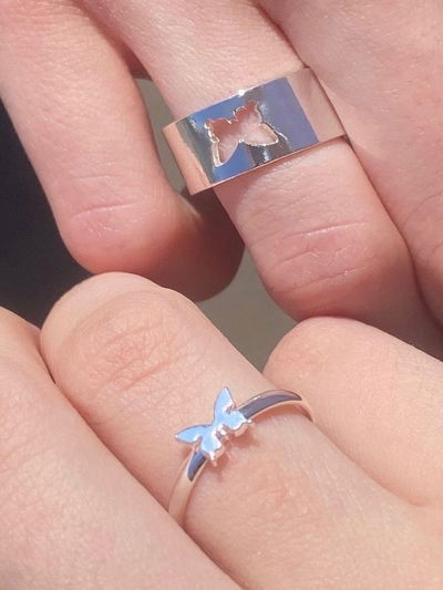 Anillos mariposa (par)