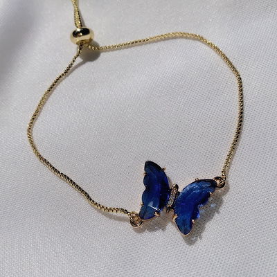 Pulsera mariposa: azul