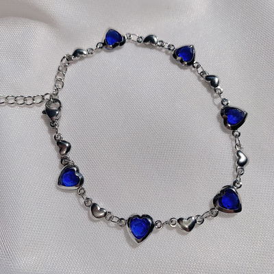 Pulsera heart blue