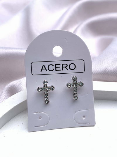 Aros cruz - strass