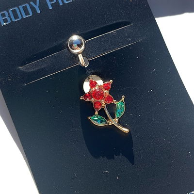 Piercing ombligo: flower