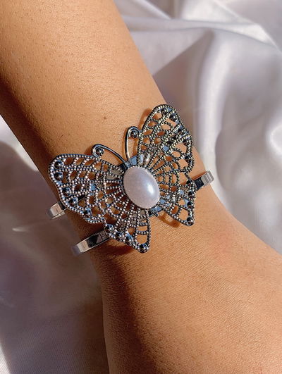Pulsera esclava butterfly: silver  