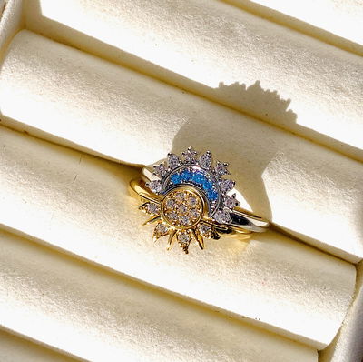 Anillo sol y luna - regulables 