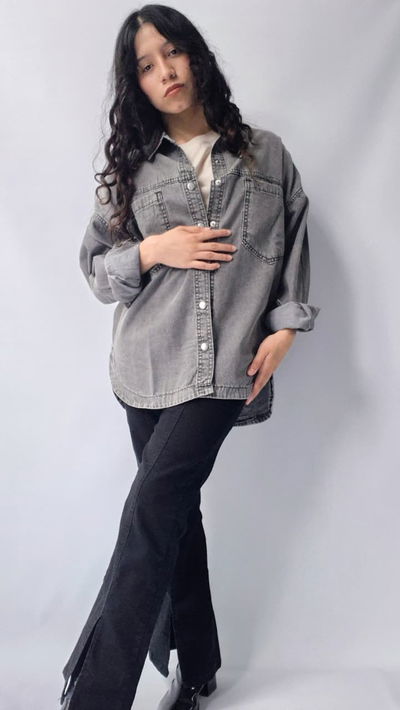 Camisa Over Grey