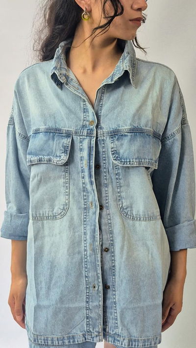 Camisa Over Denim 
