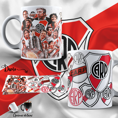 Tazas de Cerámica River Plate.  
