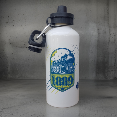 Botella Aluminio doble tapa 600ml - Rosario Central