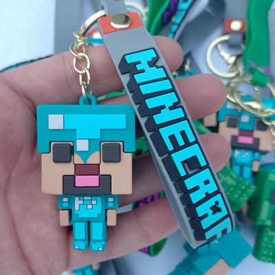 Llavero Goma Minecraft Steve