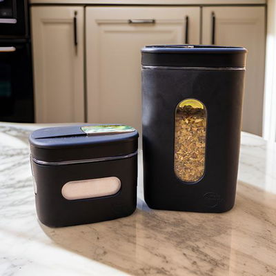 Pamperas Negras - Kit Yerbera y Azucarera.