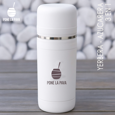 Yerbera y Azucarera 3 en 1 Blanco - Pone La Pava