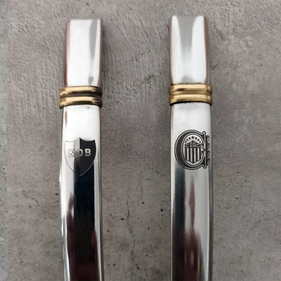 Bombilla Chata Acero Inox. Central - Newells