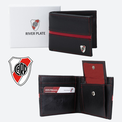 Billetera Cuero PU Licencia Oficial River Plate