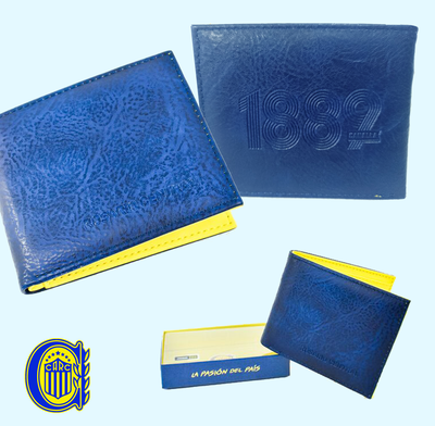 Billetera Cuero PU Licencia Oficial Rosario Central