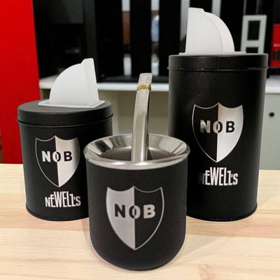 Mate de Acero Inox. c/bombilla + vertedores Newells