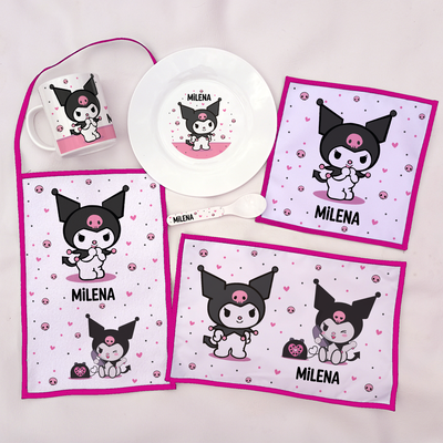 Set de Jardín diseños Kitty, Kuromi, Stitch