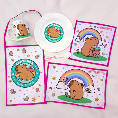 Set de Jardín diseños Capybara, Spunki, La Bubu