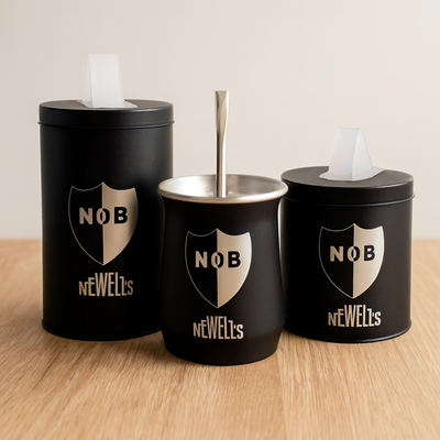 Mate de Aluminio c/bombilla + vertedores Newells