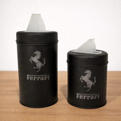 Juego de latas Negras -  opción grabado laser