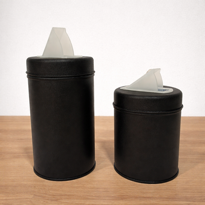 Juego de latas Negras -  opción grabado laser