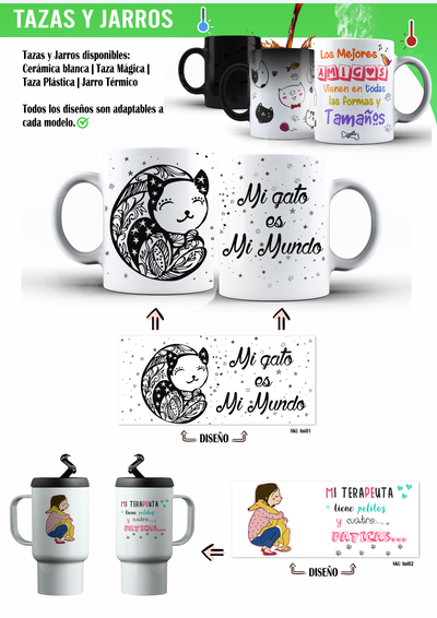 Tazas y Jarros Diseños Mascotas.