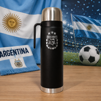 Termo Media Manija 1L Negro AFA - Argentina