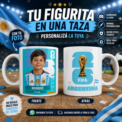 Taza Figu Argentina Mundial 2026